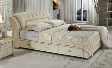 帝凰居新款欧式卧室多功能储物床 优质工艺与实用设计的完美融合